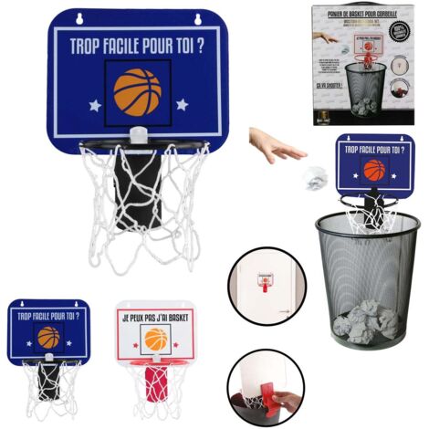 Mister Gadget MG3087 Panier de Basket pour Corbeille à Papier Blanc ou Bleu Plastique H24,7 x 18,5 x 20 cm (1/5)