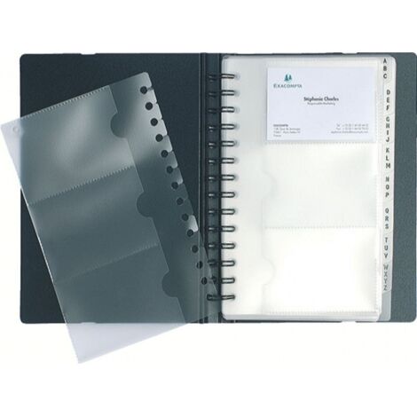 EXACOMPTA Porte-cartes de visite détachable 20x14,5cm Exacard Exactive 120 cartes (1/5)
