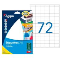 Etiquettes adhésives 16 x 22 mm Agipa 114007 - Pochette de 1152