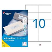 Etiquettes adresses 105 x 57 mm Agipa 119013 - Boîte de 1000