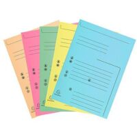 Chemise dossier 2 rabats Exacompta couleurs assorties vives - Paquet de 25