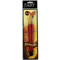 Pochette de 3 pinceaux d'art AMT (PDPI) 3 pinceaux
