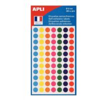 Étui de 385 pastilles de couleur diamètre 8 mm coloris assortis