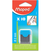 Inserts de compas - graphite 2 mm 10 pièces MAPED