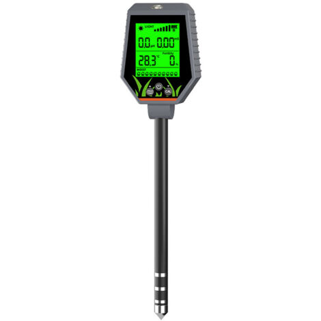 Decdeal Testeur de pH du sol à haute précision multifonctionnelle Tester EC Test Handheld Detect Disvice PH / EC / Sunlight Intensity / Fertility / Temperature / Humiture Detector Plantation de jardin (1/5)