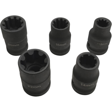 Decdeal – Jeu de douilles spéciales pour étriers de frein Volkswagen Audi Porsche – 5 pièces – Acier – Douilles 7pt et 10pt – Remplacement efficace (1/5)