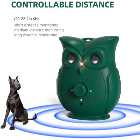 Decdeal Disponce de contrôle de rupture de chiens à ultrasons double dissuasion rechargeable extérieure (1/5)