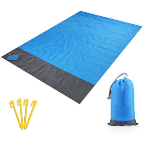 Bseical Tapis de Plage Anti-Sable 210x200cm Couverture Pique Nique Imperméable & Lavable Natte de Plage Grande Taille pour Voyage, Camping, Plage, Jardin-Sac de Transport Inclus