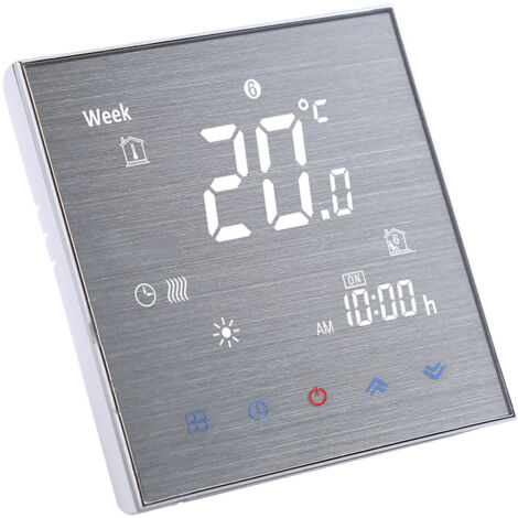 BTH-2000L-GA Thermostat de chauffage par le sol à eau régulateur de température numérique grand écran LCD contrôle par bouton tactile 5A AC 95-240V (1/5)