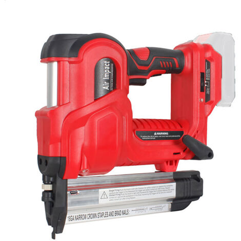 Agrafeuse électrique sans fil, Machine à clouer avec 200 clous de 32mm et 200 clous de 50mm, Rouge (1/5)