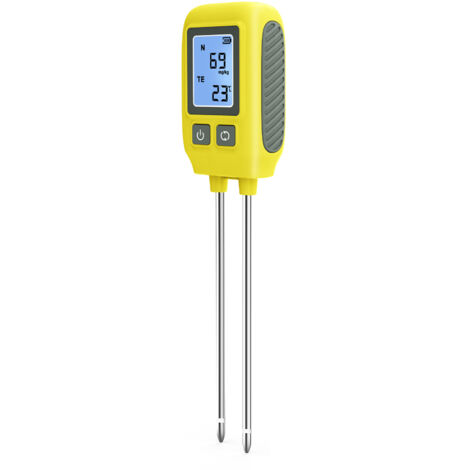 Decdeal 4in1 Tester de sol Tester complet azote phosphore de la température de potassium Temperportement de mesure avec une haute précision Affichage numérique intuitif sonde en acier inoxydable pour  (1/5)