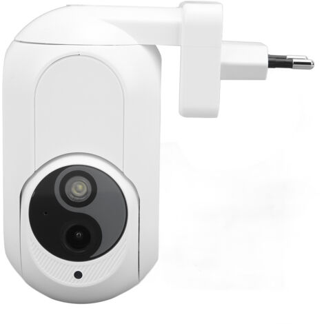 Plug HD 3MP Plug dans Caméra de surveillance 360 degrés Panoramique View Intelligent WiFi Dual Light Source Wireless (1/5)