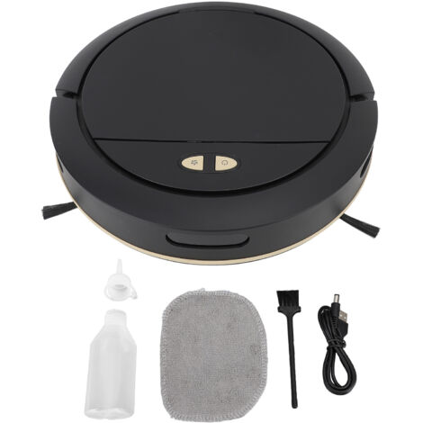 Decdeal Robot aspirateur Contrôle des applications automatiques Smart Sweeping avec réservoir d'eau de 100 ml 7.4 V noir (1/5)