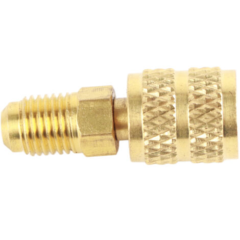Decdeal R410A A / C 1 / 4INCH MALE SAE à 5/16inch Adaptateur femelle HOSE Connectorr410A Connecteur Connecteur Coupleur (1/5)