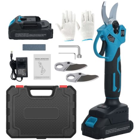 Decdeal Sécateur électrique,Ciseaux Électriques Sans Fil 20V 30mm Diamètre, Moteur Sans Balais pour Jardins/Parcs/Fermes (1/5)