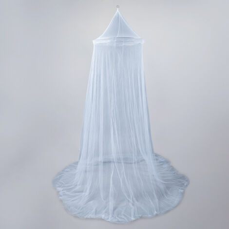 Moustiquaire en polyester à dôme suspendu, taille universelle 60x250x850cm, Blanc (1/5)