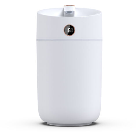 Avec détection d'humidité Humidificateur d'air portable de grande capacité 3L pour chambre à coucher Humidificateur d'eau portable pour bureau à double pulvérisation (1/5)