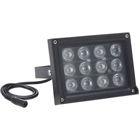 Lumière infrarouge 12pcs Array LEDS LEDS AUXILIARY Vision nocturne grand angle longue portée extérieure IP65 pour la caméra de sécurité CCTV (1/5)