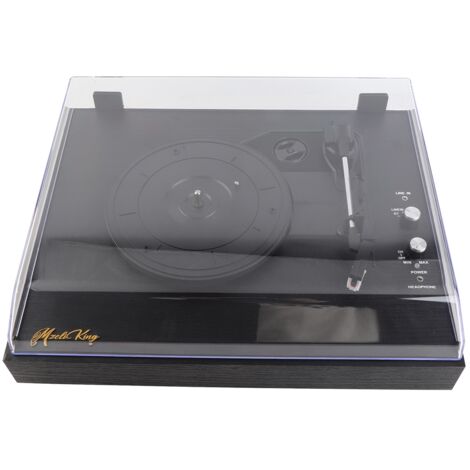 Decdeal Platine vinyle vintage avec haut-parleurs intégrés, gramophone vintage, 3 vitesses, BT5.0, sortie AUX 3,5 mm (1/5)