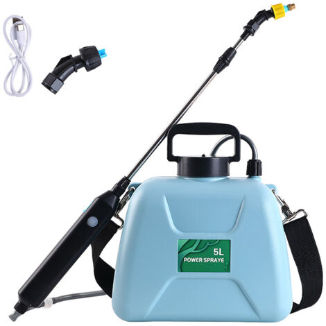 5L Arroseur à épaules rechargeable Pulvérisateur électrique portatif Outils agricoles Arrosoir Atomisation Bouteille d'arrosage Pulvérisateur d'eau Pulvérisateur de plantes de jardin, Bleu (1/5)