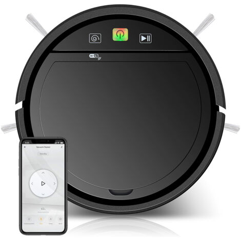 Balai domestique intelligent 3 en 1 aspirateur Tuya APP télécommande 2500PA super puissance d'aspiration 2500mAh batterie Câble USB avec adaptateur Euro (1/5)
