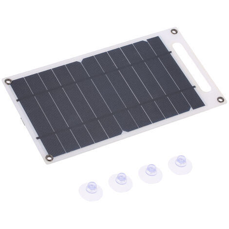 Panneau solaire en silicium monocristallin Ultra fin, 7.8W, chargeur, Port USB, pour téléphone Portable, Camping en plein air, escalade, randonnée (1/5)