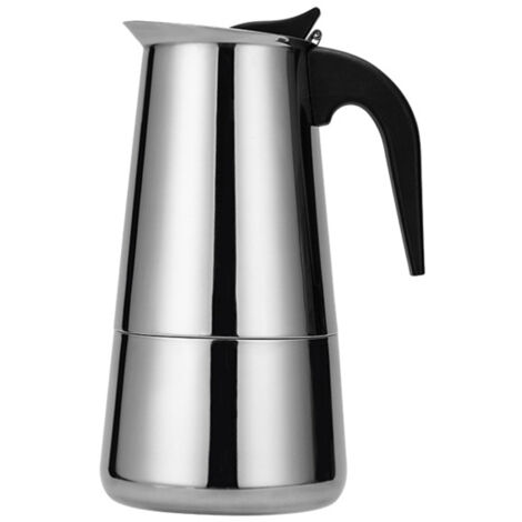 Cafetière électrique portative en acier inoxydable, 450ml, poêle à Moka Latte, filtre à expresso, tasse à café européenne (1/5)