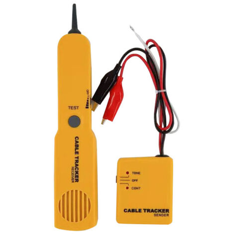 Traceurs de câbles de ligne téléphonique réseau, ensemble de capteurs, détecteur de ligne, outil de détection, traceurs de fils, test de continuité de circuit avec sac de rangement, Jaune (1/5)