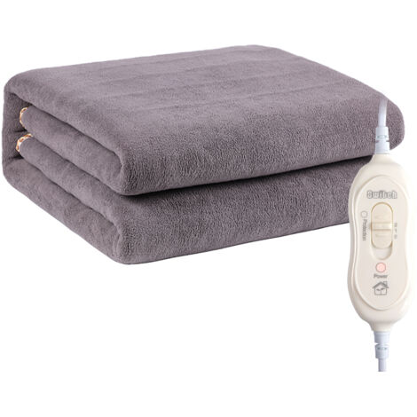 Couverture chauffante électrique, 220-240V, coussin chauffant, chauffage rapide, chauffe-corps, confortable, pour la maison, hiver, GY-1, 180x130cm avec 2 niveaux de température (1/5)