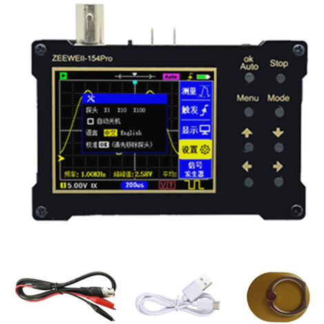 ZEEWEII DSO154Pro résolution 320240 écran couleur TFT 2.4 pouces Oscilloscope numérique 40MSa/s taux d'échantillonnage Support générateur de Signal (1/5)