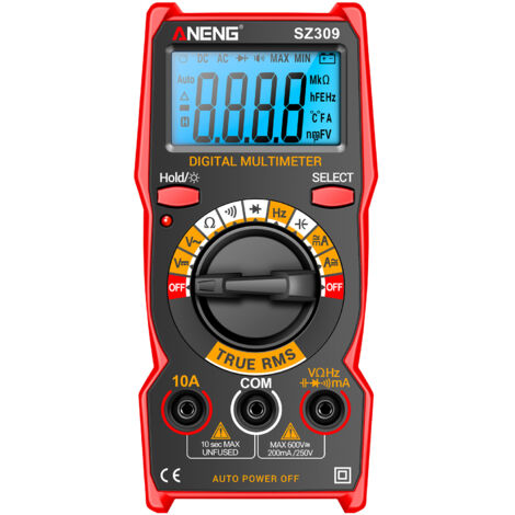 Decdeal Aneng SZ309 Smart Multimètre 1999 Compte Count High Precision Electrical Tester Backlight Backlight AC / DC Voltmeter Ammeter Electrican Tools (1/5)