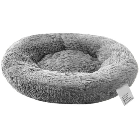 Nid rond en peluche en coton (Gris clair 80CM diamètre 26CM hauteur) (1/5)