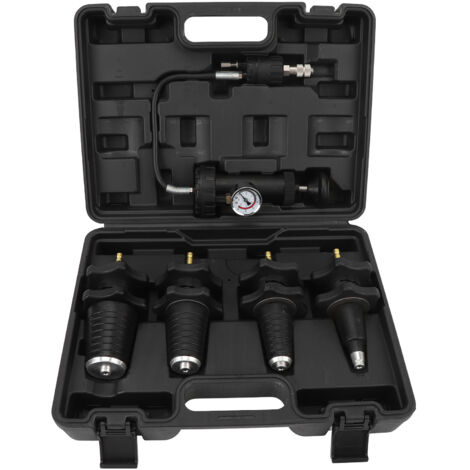 Decdeal 5pcs Kit de test de pression du système de refroidissement avec jauge Ajustement universel efficace à haute précision pour l'automobile (1/5)