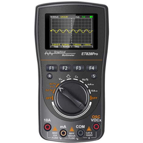 Decdeal ET828PRO Intelligent Graphical Digital Oscilloscope Multimètre 2 en 1 avec 2,4 pouces Écran de couleur 10 MHz Bande passante 50MSP (1/5)