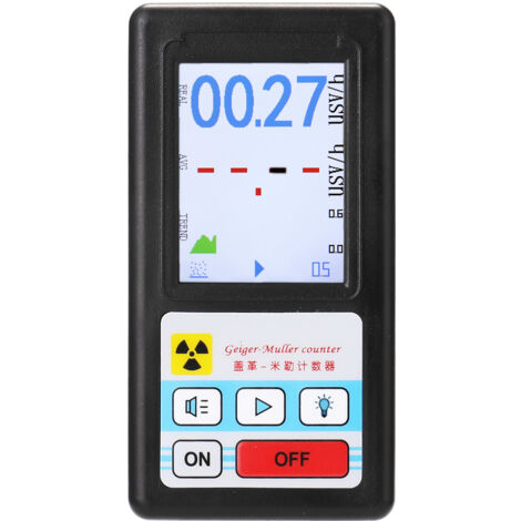 Compteur Geiger Portable Portable Détecteur De Rayonnement Nucléaire Multifonctionnel Personals Dosimètre Détecteurs De Marbre Testeur De Rayons X Beta Gamma, Le noir