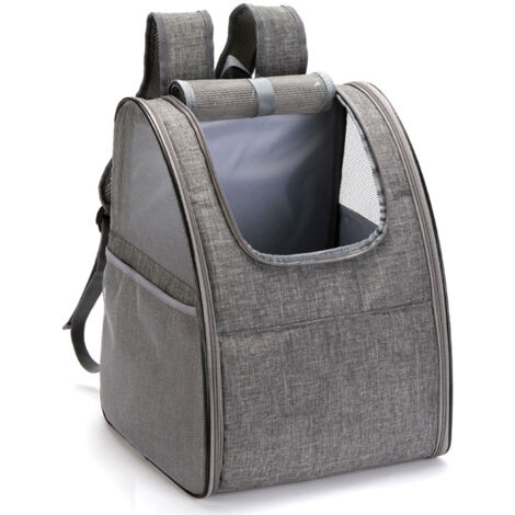 Sac de sortie gris pour animaux de compagnie, portable, sac à dos respirant pour animaux de compagnie,Gris (1/5)