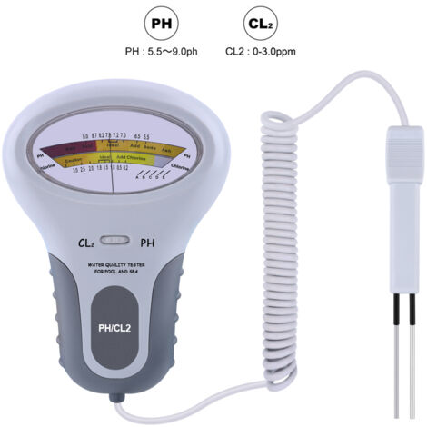 Decdeal PC102 Testeur de qualité de l'eau portable Digital 2 en 1 PH & Chlore Niveau CL2 METER DÉTECTOR (1/5)