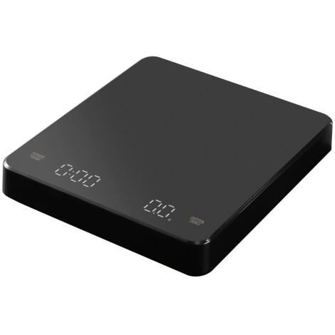 Balance à café numérique avec minuterie Écran LED Balance à expresso Batterie intégrée 3 kg Max. Pesant 0,1 g Mesures de haute précision en oz/ml/g Balance de cuisine pour verser et égoutter le café (1/5)