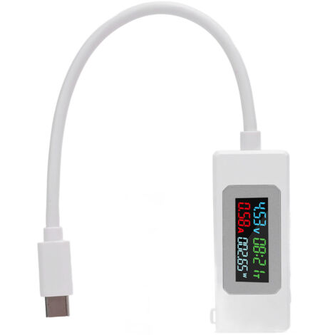 Decdeal Testeur USB C 4-30V 0-6.5A Type de tension Capacité de courant Capacité de travail Détecteur du chargeur de travail (1/5)