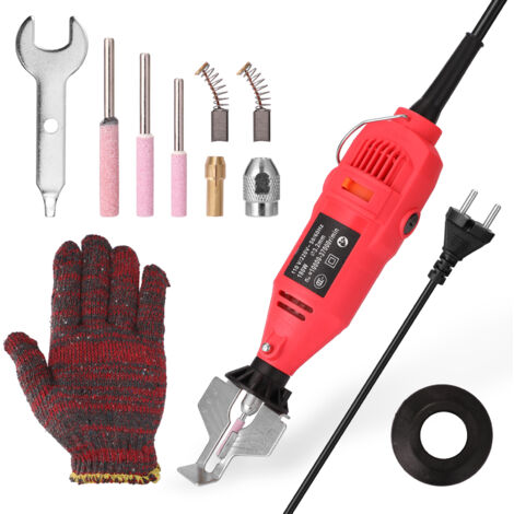 Mini meuleuse électrique portative Lime à tête Scie à chaîne Meuleuse de chaîne électrique Meuleuse de chaîne Standard européen 220V Modèle rouge (1/5)