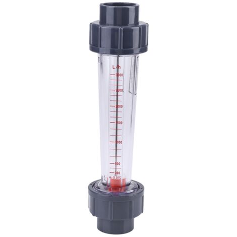 Decdeal Débitmètre de Type Tube en plastique LZS-25, rotamètre d'eau 300-3000L/H (1/5)