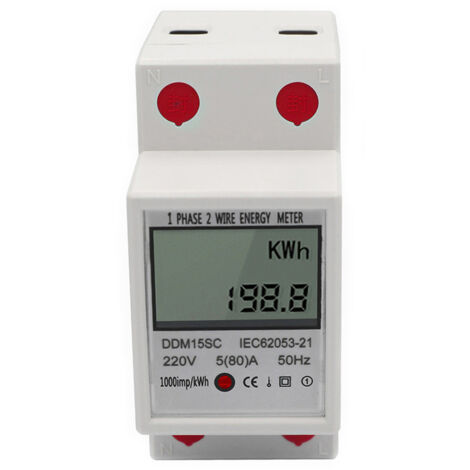 Compteur d'énergie multifonctionnel monophasé DDM15SC avec écran LCD 220V/50Hz 5-80A (1/5)