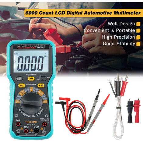 Decdeal 6000 comte LCD Digital Automotive Multimètre True RMS Universal Tester avec lampe de poche (1/5)