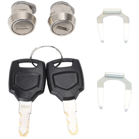 Decdeal Bouchon et clés pour barillet de coffre de moto, pour coffre de 25L, 32L, 36L, 40L, 45L, 50L, 55L, 60L, 65L, 80L, 85L, 100L (1/5)