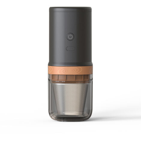 Moulin à café électrique 25 vitesses réglable 24 W, portable, rechargeable par USB, moulin à grains de café avec brosse de nettoyage en acier inoxydable, noir (1/5)