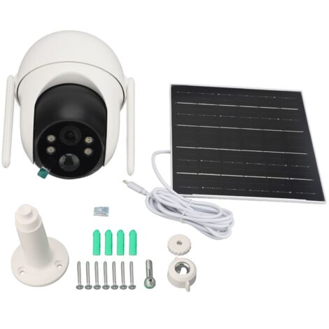 Caméra de sécurité solaire 2K 4MP OUTDOOR 360 ° WiFi Panneau de surveillance Battret Système alimenté par batterie avec détection de l'IA Talk (1/3)