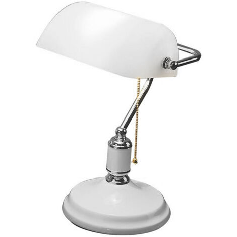 Decdeal Lampe de chevet blanche créative et tendance, style rétro, idéale pour la lecture des enfants