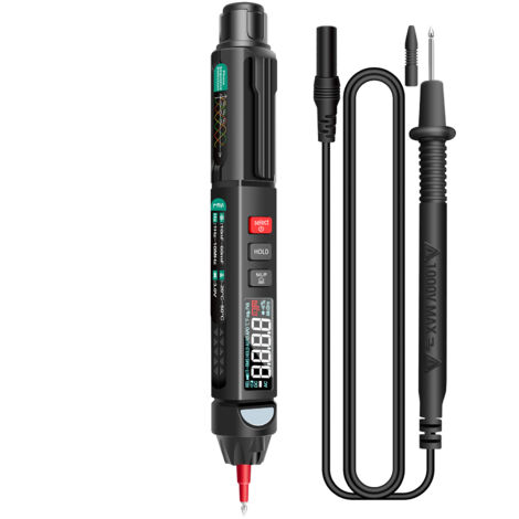 ANENG A3008 6000 comptage stylo numérique multimètre courant/tension/capacité/résistance/diode instrument de test mesure de tension sans contact,Vert, avec détection de séquence de phases (1/5)