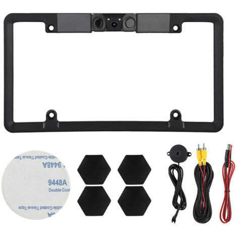 Capteur de stationnement pour plaque d'immatriculation, caméra à obturateur électronique, installation facile, universel, noir, pour taxi, marche arrière pour camion (1/5)
