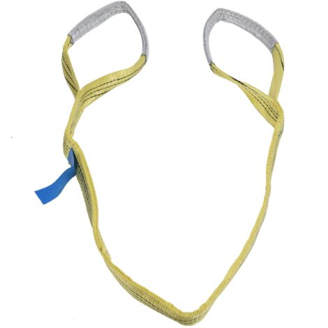 Decdeal Élingue de levage plate 3T, sangles en PES, accessoires de grue de charge haute résistance, largeur 75 mm, 4 mètres (1/5)